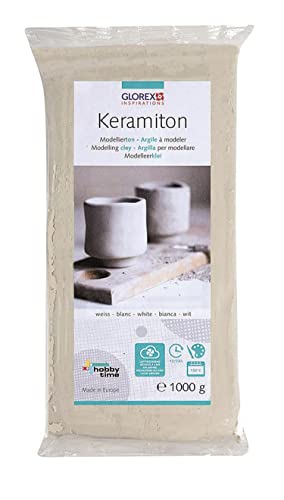 GLOREX 6 1780 702 - Keramiton weiß, 1000 g Modelliermasse, lufthärtend und brennbar, geruchslos, zum Töpfern und Basteln GLOREX 6 1780 702 - Keramiton weiß, 1000 g Modelliermasse, lufthärtend und brennbar, geruchslos, zum Töpfern und Basteln von GLOREX