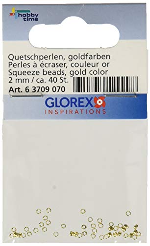 GLOREX 6 3709 070 Quetschperlen, Mehreres, Gold, 9 x 5.6 x 0.2 cm von GLOREX