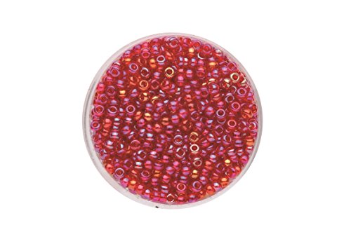 GLOREX 6 5126 003 Rocailles 2,6 mm,17 g, Glas, Rot, 4.3 x 4.3 x 1.7 cm von GLOREX