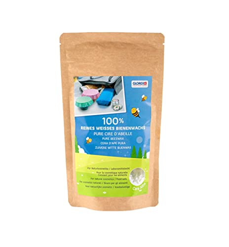 GLOREX 6 8600 200 - 100 % reines, weißes Premium Bienenwachs in Pastillen-Form, 200 g Beutel, lebensmittelecht, ohne Zusatzstoffe, ideal für Kosmetik, Kerzen, Wachstücher GLOREX 6 8600 200 - 100 % reines, weißes Premium Bienenwachs in Pastillen-Form, 200 g Beutel, lebensmittelecht, ohne Zusatzstoffe, ideal für Kosmetik, Kerzen, Wachstücher von GLOREX