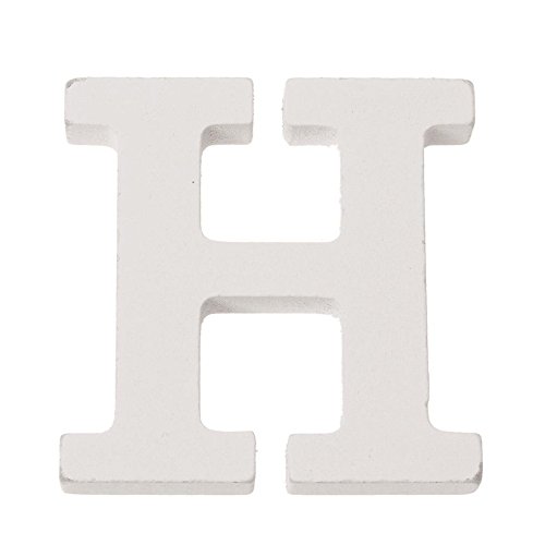 GLOREX Buchstabe H MDF 5,5x0,9cm 1St, Holz, Weiß, 5.5 x 5.5 x 1 cm von GLOREX