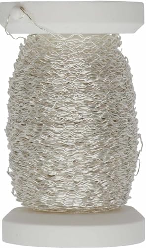 GLOREX Effektdraht versilbert 0,25 mm, 60 m Kupferkern, Draht, Silber, 10 x 8.5 x 3 cm von GLOREX