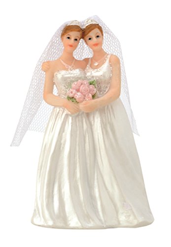 GLOREX Hochzeitspaar Frauen, Kunststoff, Mehrfarbig, 10.5 x 6.5 x 4 cm von GLOREX