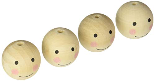 GLOREX Holzkugel Natur 4St Gesicht bemalt 3,5cm, Holz, 11 x 11.6 x 3 cm GLOREX Holzkugel Natur 4St Gesicht bemalt 3,5cm, Holz, 11 x 11.6 x 3 cm von GLOREX