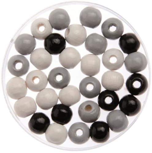 GLOREX Holzperle 47St schwarz/grau/Weiss, Holz, Mehrfarbig, 11 x 8.6 x 1 cm GLOREX Holzperle 47St schwarz/grau/Weiss, Holz, Mehrfarbig, 11 x 8.6 x 1 cm von GLOREX