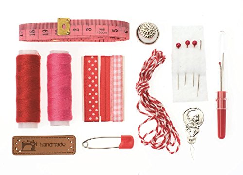 GLOREX Näh-Set Lili Rose, Polyester, Rot, 14 x 8.6 x 2 cm GLOREX Näh-Set Lili Rose, Polyester, Rot, 14 x 8.6 x 2 cm von GLOREX