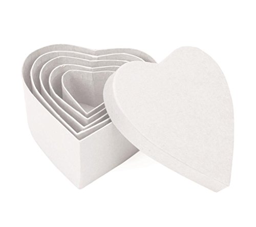 GLOREX Papp-Herzen-Set 5-teilig, Natur, 15 x 15 x 7 cm GLOREX Papp-Herzen-Set 5-teilig, Natur, 15 x 15 x 7 cm von GLOREX
