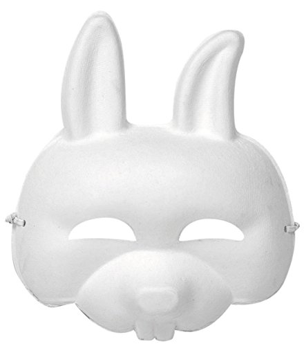 GLOREX Papp-Maske Hase, Weiß, 18,5 x 19 cm GLOREX Papp-Maske Hase, Weiß, 18,5 x 19 cm von GLOREX