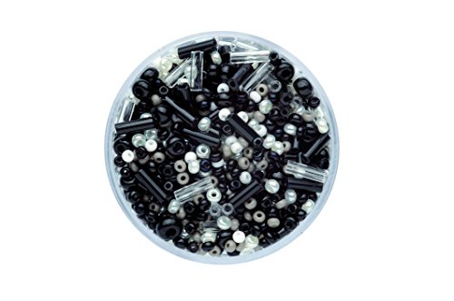 GLOREX Rocailles Mix 17 g, Glas, Schwarz, 4 x 4 x 1.5 cm GLOREX Rocailles Mix 17 g, Glas, Schwarz, 4 x 4 x 1.5 cm von GLOREX
