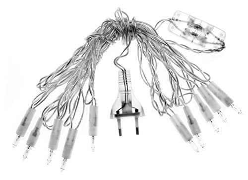 Glorex 6 1210 525 - Minilichterkette transparent, 10 Lämpchen mit Schalter, linear Glorex 6 1210 525 - Minilichterkette transparent, 10 Lämpchen mit Schalter, linear von GLOREX