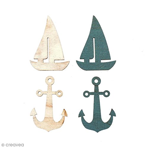 Glorex 6 1860 211 – Deko aus Holz, Anker/Boote, 12 Stück, 3 x 4 x 0,4 cm Glorex 6 1860 211 – Deko aus Holz, Anker/Boote, 12 Stück, 3 x 4 x 0,4 cm von GLOREX