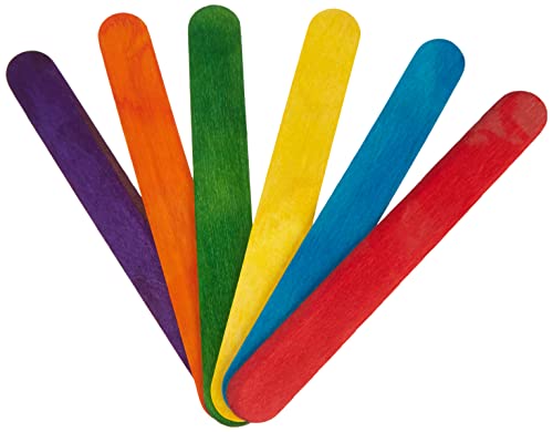 Glorex 6 2200 683 Bastelhölzer aus bunt lackiertem Birkenholz, in Form von Eisstäbchen, ca. 15 cm lang mit abgerundeten Enden, 100 Stück, vielseitig einsetzbar beim Basteln Glorex 6 2200 683 Bastelhölzer aus bunt lackiertem Birkenholz, in Form von Eisstäbchen, ca. 15 cm lang mit abgerundeten Enden, 100 Stück, vielseitig einsetzbar beim Basteln von GLOREX
