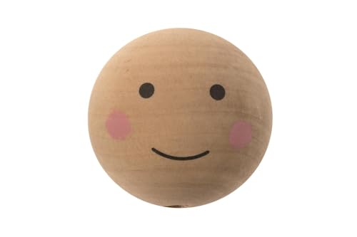 Holzkugel natur, Gesicht bemalt, 2,5 cm, 8 Stk von GLOREX
