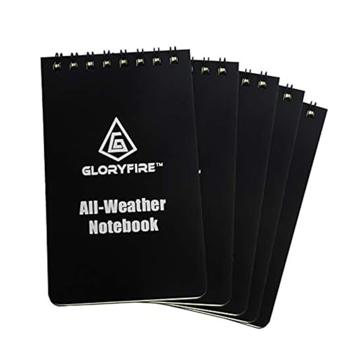 GLORYFIRE Waterproof Notebook All Weather Shower Pocket Tactical Notepad with Cover Steno Pad Memo Book GLORYFIRE Waterproof Notebook All Weather Shower Pocket Tactical Notepad with Cover Steno Pad Memo Book von GLORYFIRE