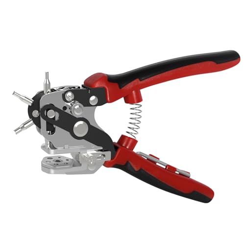 GLOSKIN Lochzange für Leder, Belt Hole Puncher, Mit Ausgewogenen Rotationsscheiben -Gürtellochzange, für Uhrengurte, DIY -Handgefertigte, Papiermarmelade und Andere Loch -Stanzwerkzeuge von GLOSKIN