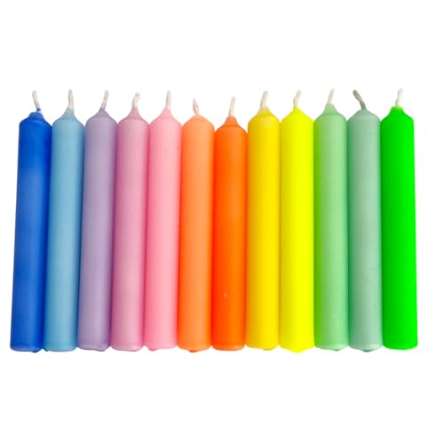 GLOWYBOX 12 Stück Geburtstagskerzen für Kerzenring Kerzen für Kindergeburtstag bunte Kinderkerzen Geburtstagszug Minikerzen bunt Baumkerzen bunt neon dip Dye Kerzen regenbogen1-farbig pastell GLOWYBOX 12 Stück Geburtstagskerzen für Kerzenring Kerzen für Kindergeburtstag bunte Kinderkerzen Geburtstagszug Minikerzen bunt Baumkerzen bunt neon dip Dye Kerzen regenbogen1-farbig pastell von GLOWYBOX