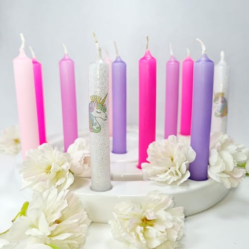 GLOWYBOX Geburtstagskerzen für Kerzenring Kerzen für Kindergeburtstag bunte Kinderkerzen Geburtstagszug Kerzen pink rosa bunt Baumkerzenpink dip Dye Kerzen Einhorn pink GLOWYBOX Geburtstagskerzen für Kerzenring Kerzen für Kindergeburtstag bunte Kinderkerzen Geburtstagszug Kerzen pink rosa bunt Baumkerzenpink dip Dye Kerzen Einhorn pink von GLOWYBOX