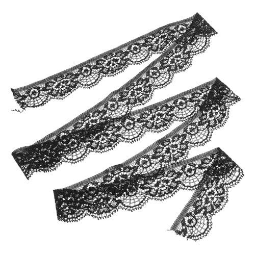 GLSTOY 1 Rolle Spitzenband: Dehnbarer Spitzenbesatz, breiter, bestickter Nähstoff mit Blumenmuster – zum Nähen von BHs, Dessous, Unterwäsche, Basteln und Heimwerken, 2,5 cm von GLSTOY