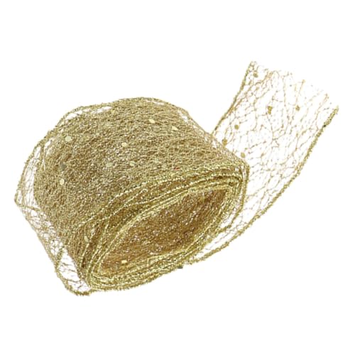 GLSTOY 1 Rolle Weihnachtsband, Glitzerband Für Baumschmuck, Glitzernetz Zum Basteln, Glitzerband Für DIY Netz, Vergoldetes Band, DIY Bastelarbeiten, Bänder Zum Basteln GLSTOY 1 Rolle Weihnachtsband, Glitzerband Für Baumschmuck, Glitzernetz Zum Basteln, Glitzerband Für DIY Netz, Vergoldetes Band, DIY Bastelarbeiten, Bänder Zum Basteln von GLSTOY