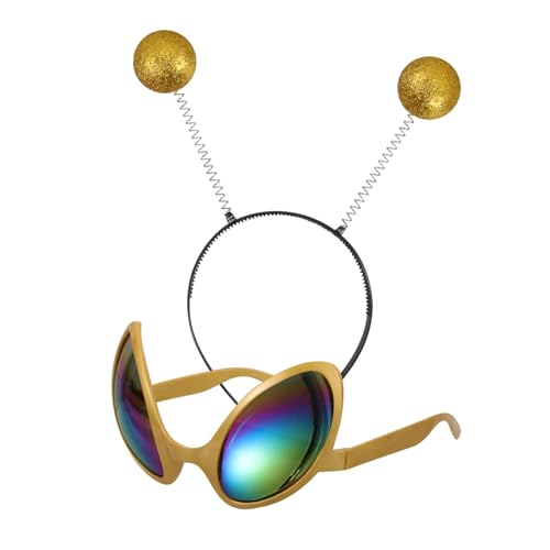 GLSTOY 1 Set Alien Brille, Stirnband, Karnevalsdekor, Halloween, Occhiali, Alien Zubehör Für Frauen, Party, Brille, Alien Cosplay Stirnband, Alien Stirnband, Brille, Alien Kostümzubehör GLSTOY 1 Set Alien Brille, Stirnband, Karnevalsdekor, Halloween, Occhiali, Alien Zubehör Für Frauen, Party, Brille, Alien Cosplay Stirnband, Alien Stirnband, Brille, Alien Kostümzubehör von GLSTOY