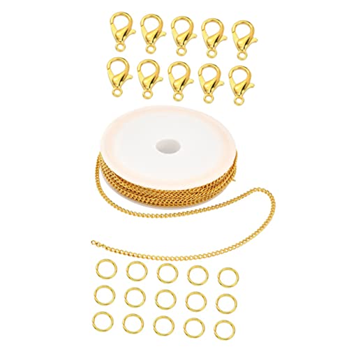 GLSTOY 1 Set Schmuckzubehör Schmuckherstellungsketten DIY Halskettenzubehör Karabinerverschlüsse Pulloverkette DIY Kette Verlängerte Ketten DIY Halskettenmaterial Metallkette Halskette von GLSTOY