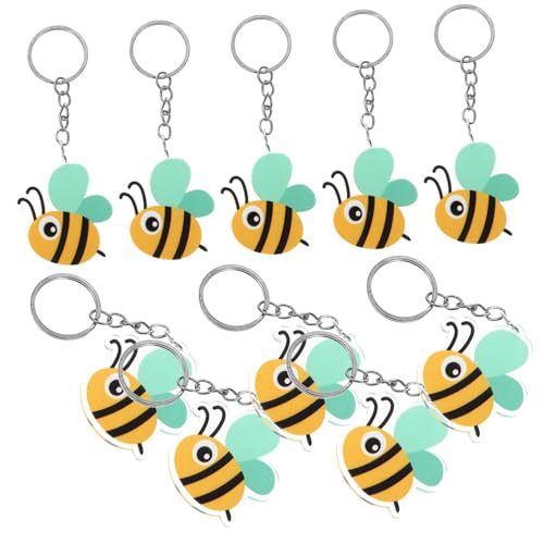 GLSTOY Bienen-schlüsselanhänger Cartoon 10er Satz Schlüsselanhänger Für Rucksack Tasche Auto Süß Deko Anhänger Keychain GLSTOY Bienen-schlüsselanhänger Cartoon 10er Satz Schlüsselanhänger Für Rucksack Tasche Auto Süß Deko Anhänger Keychain von GLSTOY