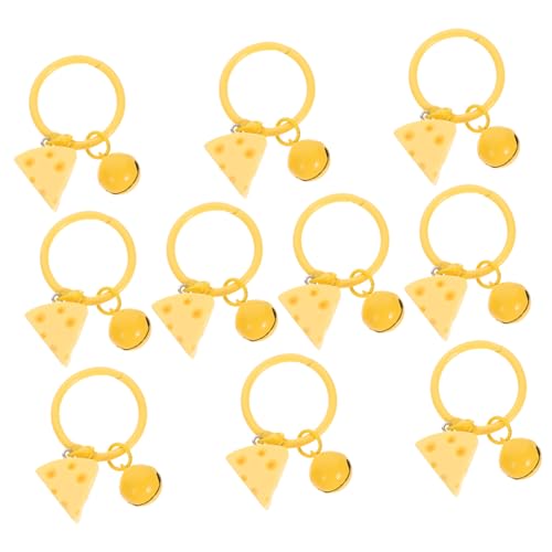 GLSTOY 10 Stück Käse Schlüsselanhänger mit Glocke Gelber Candy Charme Lustiges Taschen Accessoire für Damen Rucksack Geldbörsen Deko Party Praktische Schlüsselhilfe GLSTOY 10 Stück Käse Schlüsselanhänger mit Glocke Gelber Candy Charme Lustiges Taschen Accessoire für Damen Rucksack Geldbörsen Deko Party Praktische Schlüsselhilfe von GLSTOY