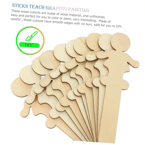 GLSTOY 100 Stück Holzscheiben Basteln Holzfiguren zum Bemalen DIY Holzformen für Kinderhandwerk Holzscheiben für Kreative Dekoration und Kunstprojekte von GLSTOY