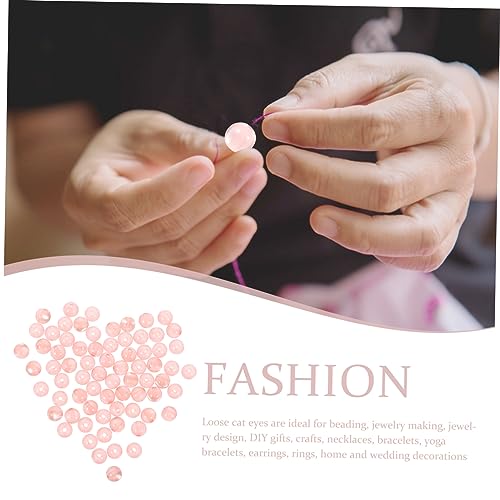 GLSTOY 100 Stück Katzenaugen Rundperlen Rosa Resin Spacer Perlen für DIY Schmuckherstellung Armbänder Halsketten Bastelbedarf Langlebig Glatt Leicht GLSTOY 100 Stück Katzenaugen Rundperlen Rosa Resin Spacer Perlen für DIY Schmuckherstellung Armbänder Halsketten Bastelbedarf Langlebig Glatt Leicht von GLSTOY