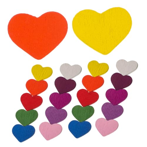 GLSTOY 100 Stück Teiliges Bunte Holzherzen zum Basteln Farbenfrohe Kleine Holzscheiben in Herzform für DIY Hochzeitsdeko Handliche Leichte Holzornamente für Kreative Projekte GLSTOY 100 Stück Teiliges Bunte Holzherzen zum Basteln Farbenfrohe Kleine Holzscheiben in Herzform für DIY Hochzeitsdeko Handliche Leichte Holzornamente für Kreative Projekte von GLSTOY