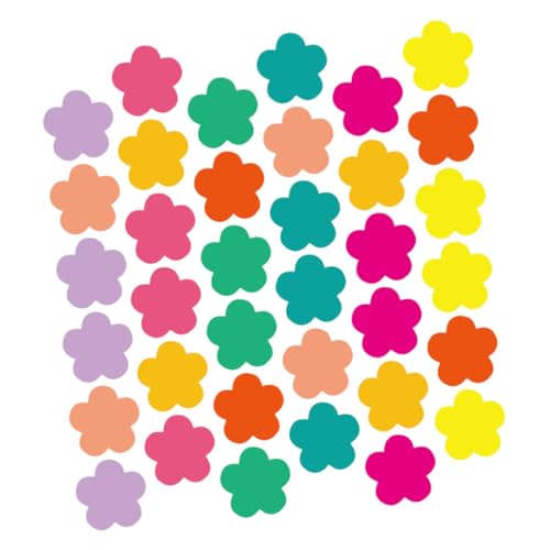 GLSTOY 108 Stück Blumenförmige Papierausschnitte für Pinnwände Teiliges Farben für Frühlingsdekoration Kreative Klassenzimmergestaltung und Diy Projekte von GLSTOY