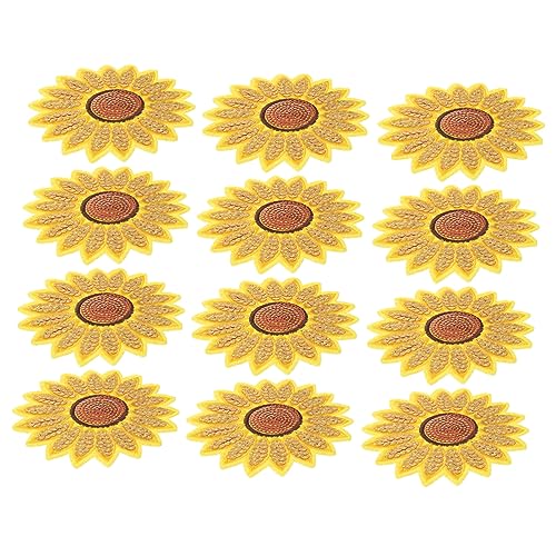 GLSTOY 12 Stück Teiliges Sonnenblumen Stickerei Patch mit Glitzer Perlen Dicke Textur ohne zum Aufbügeln für Kleidung DIY Reparatur Fleckenabdeckung und Gestaltung GLSTOY 12 Stück Teiliges Sonnenblumen Stickerei Patch mit Glitzer Perlen Dicke Textur ohne zum Aufbügeln für Kleidung DIY Reparatur Fleckenabdeckung und Gestaltung von GLSTOY