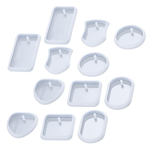GLSTOY 12Stücke Teiliges Silikon Harzform DIY Epoxidharz Formen für Schmuckherstellung Wiederverwendbare Silikonformen für Anhänger und Ornamente von GLSTOY