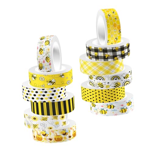GLSTOY 12rollen Washi Tape Set Mit Bienenmuster Dekorative Klebebänder Für Diy-projekte Scrapbooking Und Planer Hochwertige Selbstklebende Papierbänder Für Kreative Bastelarbeiten GLSTOY 12rollen Washi Tape Set Mit Bienenmuster Dekorative Klebebänder Für Diy-projekte Scrapbooking Und Planer Hochwertige Selbstklebende Papierbänder Für Kreative Bastelarbeiten von GLSTOY