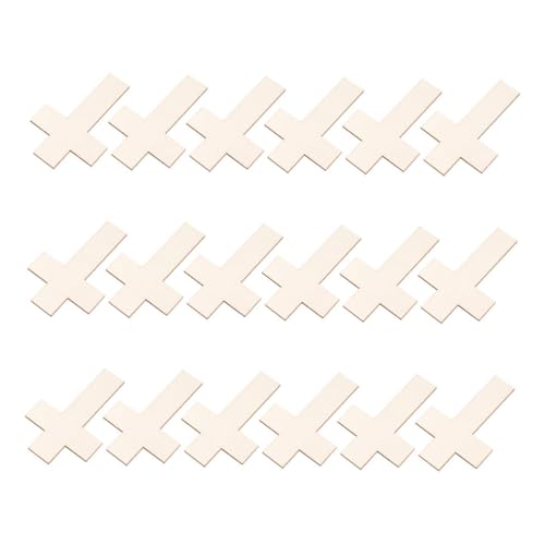GLSTOY 18 Stück Teiliges Holz Kreuz Anhänger Naturholzscheiben für DIY Handwerk Dekoration Hochzeit Kirchenfest Holz Kreuz Deko Leicht und Vielseitig GLSTOY 18 Stück Teiliges Holz Kreuz Anhänger Naturholzscheiben für DIY Handwerk Dekoration Hochzeit Kirchenfest Holz Kreuz Deko Leicht und Vielseitig von GLSTOY