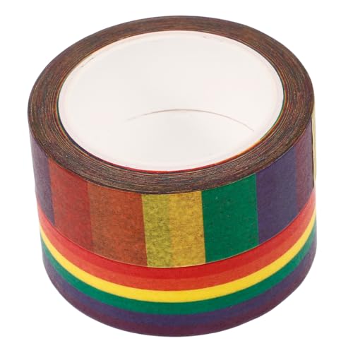 GLSTOY 2 Rollen Regenbogen Washi Tape DIY Dekoratives Scrapbooking Klebeband Handabreißbar Wiederverwendbar Für Basteln Planer Notizbuch Kunst von GLSTOY