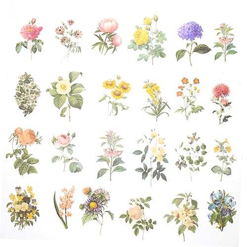 GLSTOY 2 Sets Blumenaufkleber, Blumenaufkleber, Vintage Aufkleber, Blumenaufkleber, Retro Aufkleber, Selbstklebende Aufkleber, Aquarellaufkleber, Gartenaufkleber, Künstlerische GLSTOY 2 Sets Blumenaufkleber, Blumenaufkleber, Vintage Aufkleber, Blumenaufkleber, Retro Aufkleber, Selbstklebende Aufkleber, Aquarellaufkleber, Gartenaufkleber, Künstlerische von GLSTOY