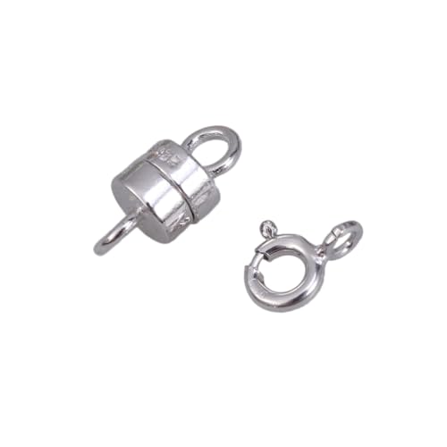 GLSTOY 2 Stück Sterling Silber Verschluss Federringverschluss mit Karabiner für DIY Schmuckherstellung Langlebig Sicher für Halsketten Armbänder Fußkettchen Handgefertigt GLSTOY 2 Stück Sterling Silber Verschluss Federringverschluss mit Karabiner für DIY Schmuckherstellung Langlebig Sicher für Halsketten Armbänder Fußkettchen Handgefertigt von GLSTOY