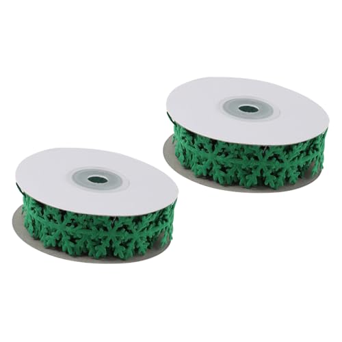 GLSTOY 2 Stück Weihnachtliche Schneeflocken Geschenkband Langlebiges Vliesstoff-dekoband Vielseitig für Geschenkverpackung Haar-schleifen Festtagsdeko Festliche Grüne Weihnachtsbänder GLSTOY 2 Stück Weihnachtliche Schneeflocken Geschenkband Langlebiges Vliesstoff-dekoband Vielseitig für Geschenkverpackung Haar-schleifen Festtagsdeko Festliche Grüne Weihnachtsbänder von GLSTOY
