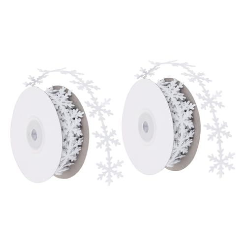 GLSTOY 2 Stück Weihnachtsdeko Schneeflocken Geschenkband aus Hochwertigem Vliesstoff Weiße Dekorative Schleifenbänder für Geschenkverpackung DIY Haarschmuck und Festliche Weihnachtsfeier GLSTOY 2 Stück Weihnachtsdeko Schneeflocken Geschenkband aus Hochwertigem Vliesstoff Weiße Dekorative Schleifenbänder für Geschenkverpackung DIY Haarschmuck und Festliche Weihnachtsfeier von GLSTOY