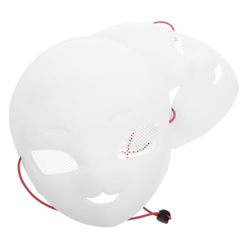 GLSTOY 2-teilige Leere Gesichtsmaske Mit Netzgarn Für Diy-kunst Und Halloween-events Weiße Malschablone Zum Bemalen Für Kostümpartys Und Cosplay GLSTOY 2-teilige Leere Gesichtsmaske Mit Netzgarn Für Diy-kunst Und Halloween-events Weiße Malschablone Zum Bemalen Für Kostümpartys Und Cosplay von GLSTOY