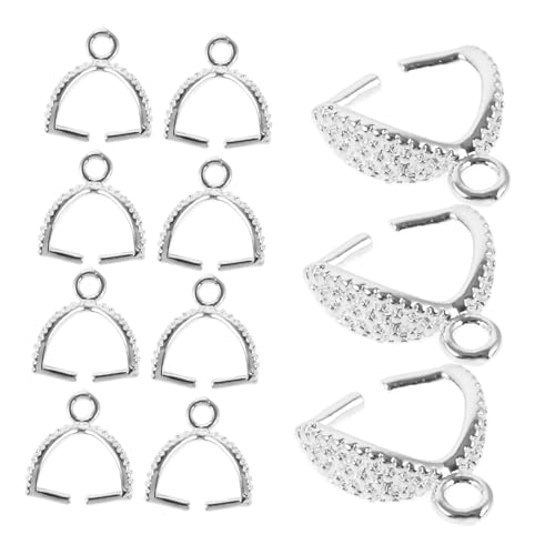 GLSTOY 20 Stück Guazi Knopf Bügelverschluss Für Anhänger Schmuckzubehör Für Ohrringe Klemmbügel Für Die Schmuckherstellung DIY Halskettenverbinder Schmuckverschluss Halsketten von GLSTOY