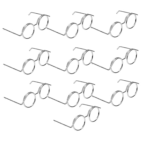 GLSTOY Miniatur- Für Puppen 20 Stück Brillengestell Modisches Anziehspielzeug Silberne Brille Für Puppen Bastelzubehör von GLSTOY