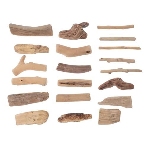 GLSTOY 20 Stück Teiliges Driftwood Deko Natürliche Schwemmholz holzblöcke für DIY Bastelprojekte Einzigartig Geformt Vielseitig Verwendbar für Heim Gartendekoration von GLSTOY