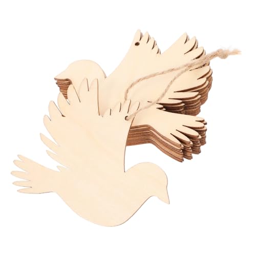 GLSTOY 20 Stück Teiliges Hängender Ornamente mit Hanfseil Naturbelassene Taubenform für DIY Bastelprojekte als Hochzeit Geburtstags und Weihnachtsdekoration von GLSTOY