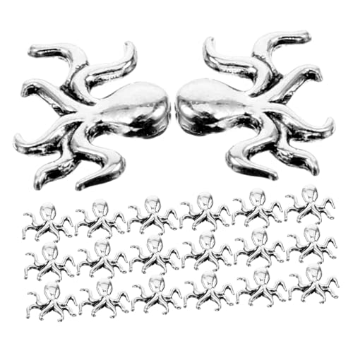 GLSTOY 20 Stück Teiliges Metall Schmuckanhänger Kreative Meeresbewohner Charms für DIY Schmuckherstellung Kleine Perlen für Halsketten Armbänder Schlüsselanhänger Vielseitige von GLSTOY