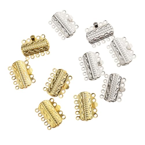 GLSTOY 20 Stück Teiliges Schmuckverbinder aus Silberfarbenem Reihige Armband und Halskettenverschlüsse Leicht Langlebig und Einfach zu Montieren Geeignet für DIY Schmuckherstellung und GLSTOY 20 Stück Teiliges Schmuckverbinder aus Silberfarbenem Reihige Armband und Halskettenverschlüsse Leicht Langlebig und Einfach zu Montieren Geeignet für DIY Schmuckherstellung und von GLSTOY