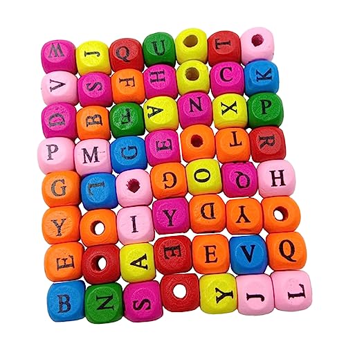 GLSTOY 200 Stück Bunte Holzwürfel Buchstabenperlen für DIY Schmuckherstellung Glatte Oberfläche Langlebig für Armbänder Halsketten Basteln und Personalisierte Geschenke GLSTOY 200 Stück Bunte Holzwürfel Buchstabenperlen für DIY Schmuckherstellung Glatte Oberfläche Langlebig für Armbänder Halsketten Basteln und Personalisierte Geschenke von GLSTOY