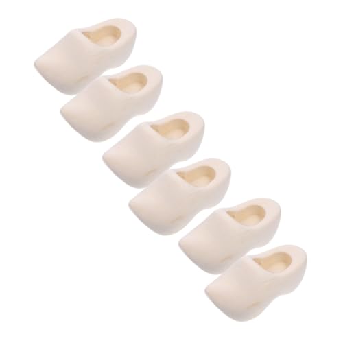 GLSTOY 3 Paare Mini Holzschuhe Puppenhaus Dekorative Blank Holzschuh Modelle Strapazierfähiges Mini Schuh für DIY und Miniatur Holz Dekoration GLSTOY 3 Paare Mini Holzschuhe Puppenhaus Dekorative Blank Holzschuh Modelle Strapazierfähiges Mini Schuh für DIY und Miniatur Holz Dekoration von GLSTOY