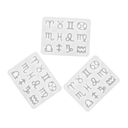 GLSTOY 3 Stück Teiliges Silikon Schlüsselanhänger Formen für DIY Charms Basteln Stern Anhänger Gießform Langlebig Antihaftbeschichtet für Schmuckherstellung von GLSTOY